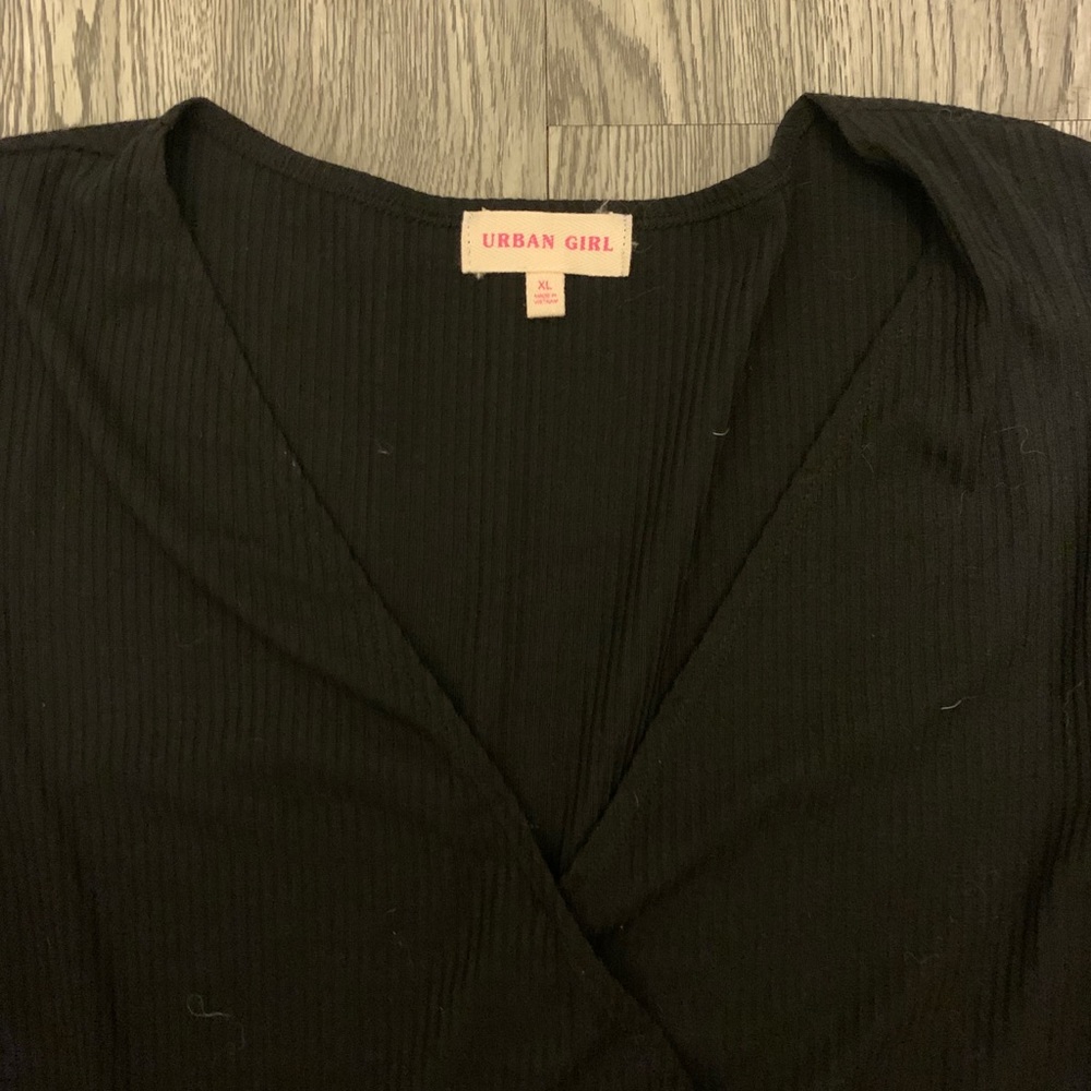 Black short sleeve bodysuit